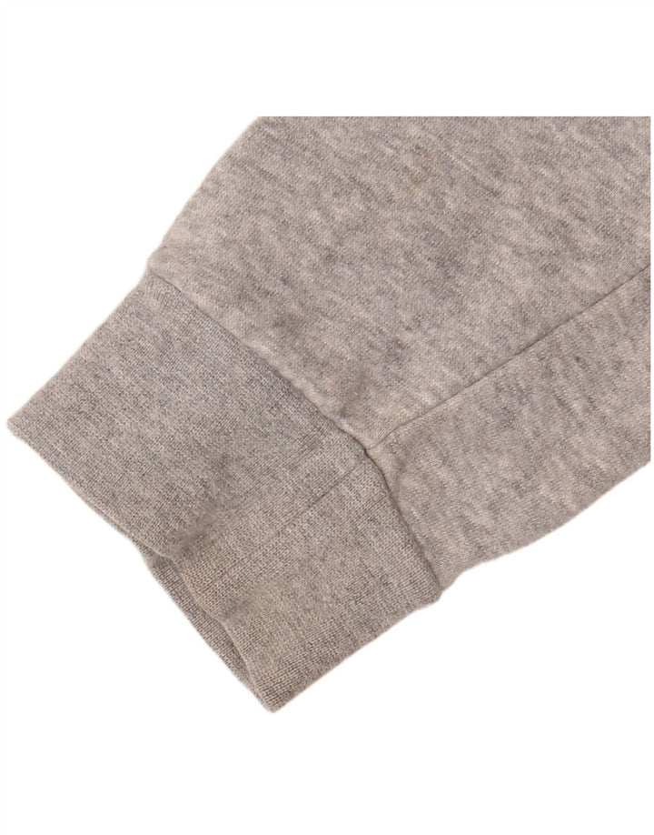 Джемпер с капюшоном ADIDAS для мальчиков с рисунком, 13–14 лет, серый хлопок с крапинками