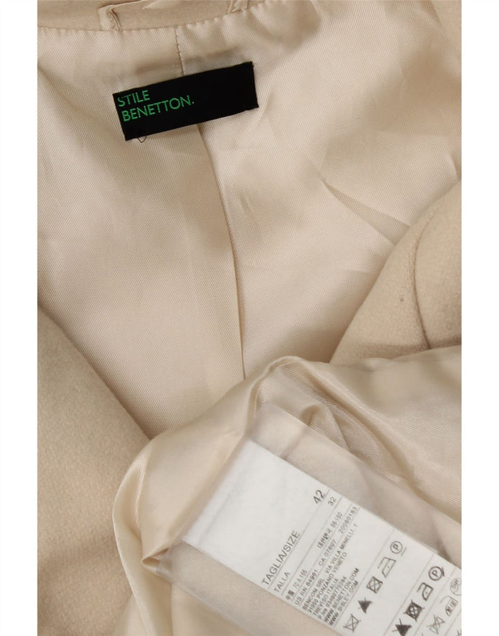 Женское пальто Benetton IT 42 Medium White Wool