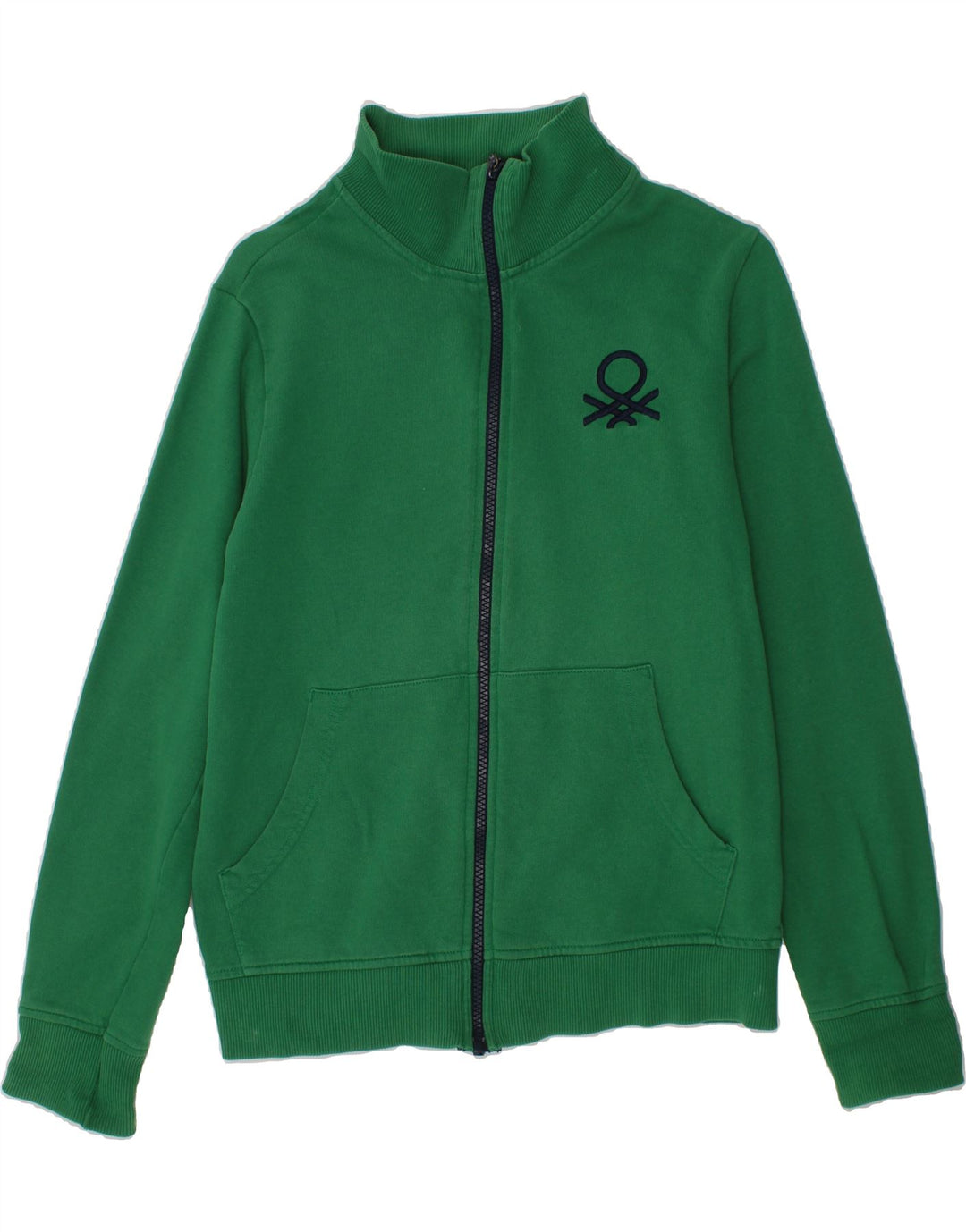 BENETTON Boys Tracksuit Top Jacket 11-12 Years Green Vintage Benetton and Second-Hand Benetton from Messina Hembry 
