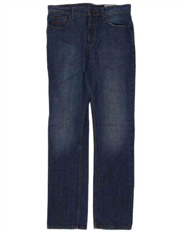 Мужские прямые джинсы Marks & Spencer W32 L33 синие, хлопок