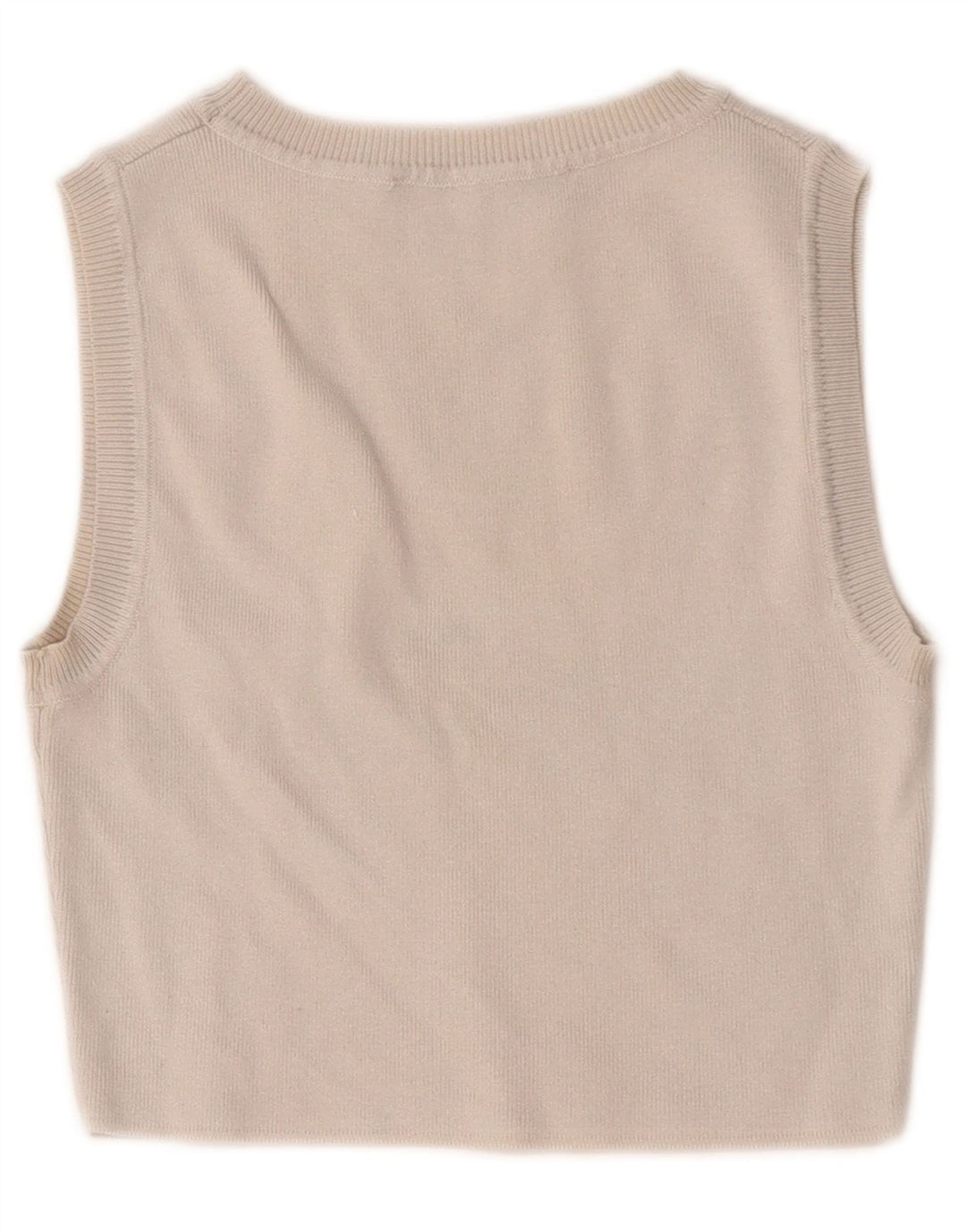 Женский укороченный жилет Zara UK 12 Medium Off White
