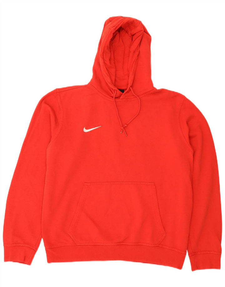 Мужской джемпер с капюшоном Nike среднего красного цвета, хлопок
