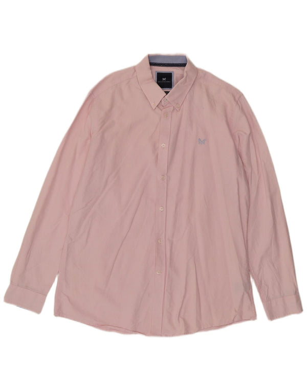 Crew Clothing Мужская приталенная рубашка XL из розового хлопка