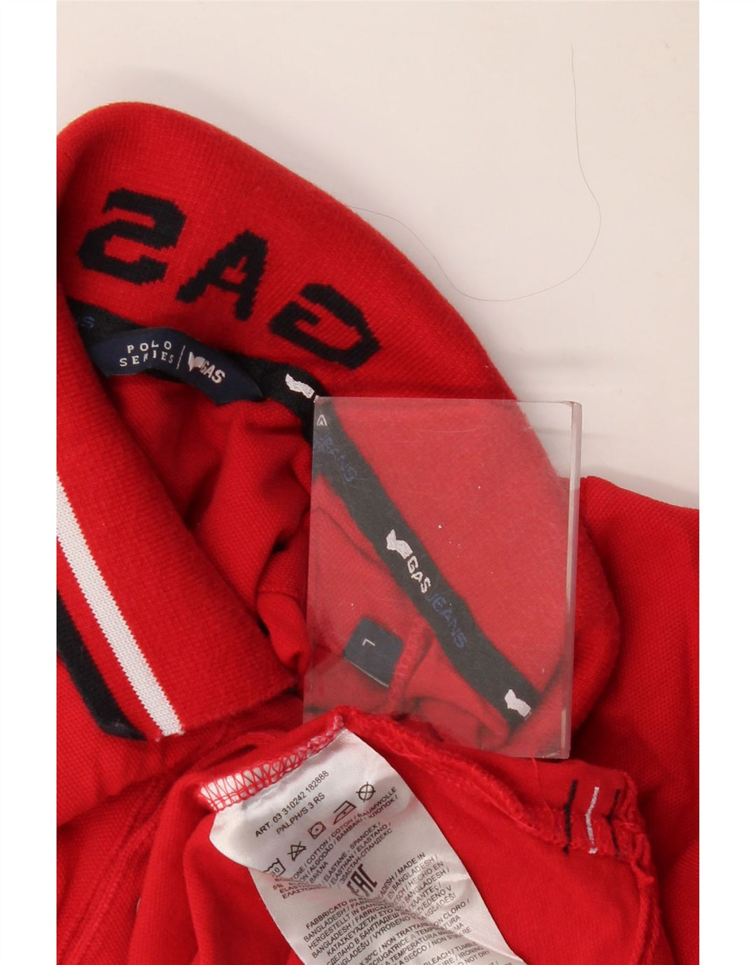 Рубашка-поло GAS для мальчиков 15-16 лет, большая красная, хлопковая