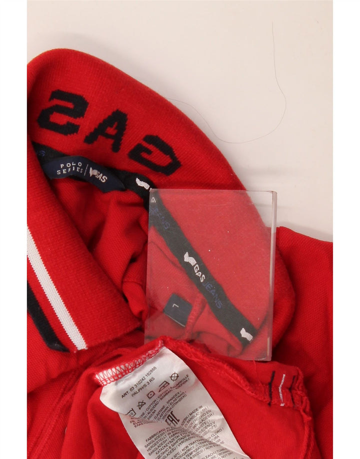 Рубашка-поло GAS для мальчиков 15-16 лет, большая красная, хлопковая