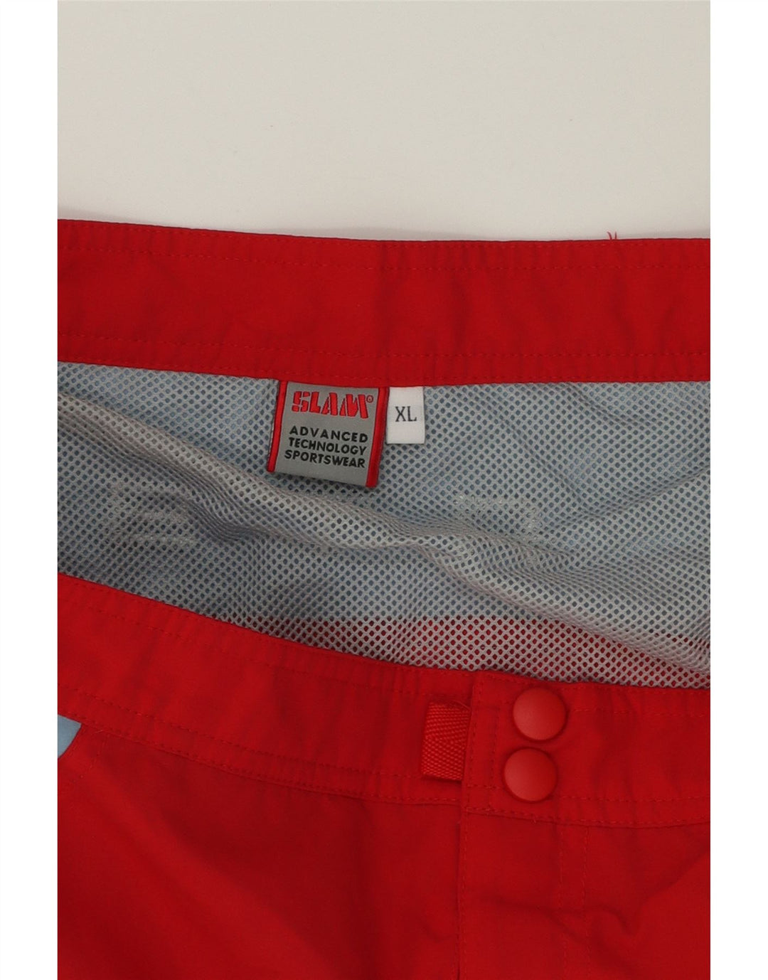 SLAM Mens Swimming Shorts XL Red Colourblock Polyester Vintage Slam and Second-Hand Slam from Messina Hembry 