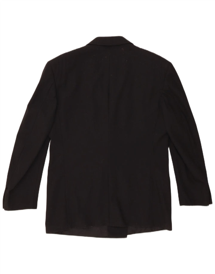 Мужской двубортный пиджак Trussardi IT 52 XL Черный из натуральной шерсти