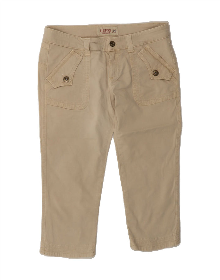 GUESS Womens Straight Capri Trousers W29 L20 Beige Vintage Guess and Second-Hand Guess from Messina Hembry 