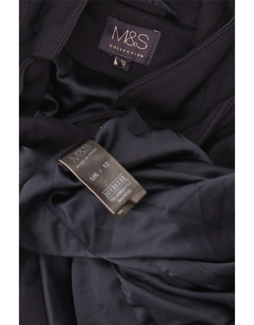 Женский пиджак на 1 пуговице Marks & Spencer UK 12, средний темно-синий