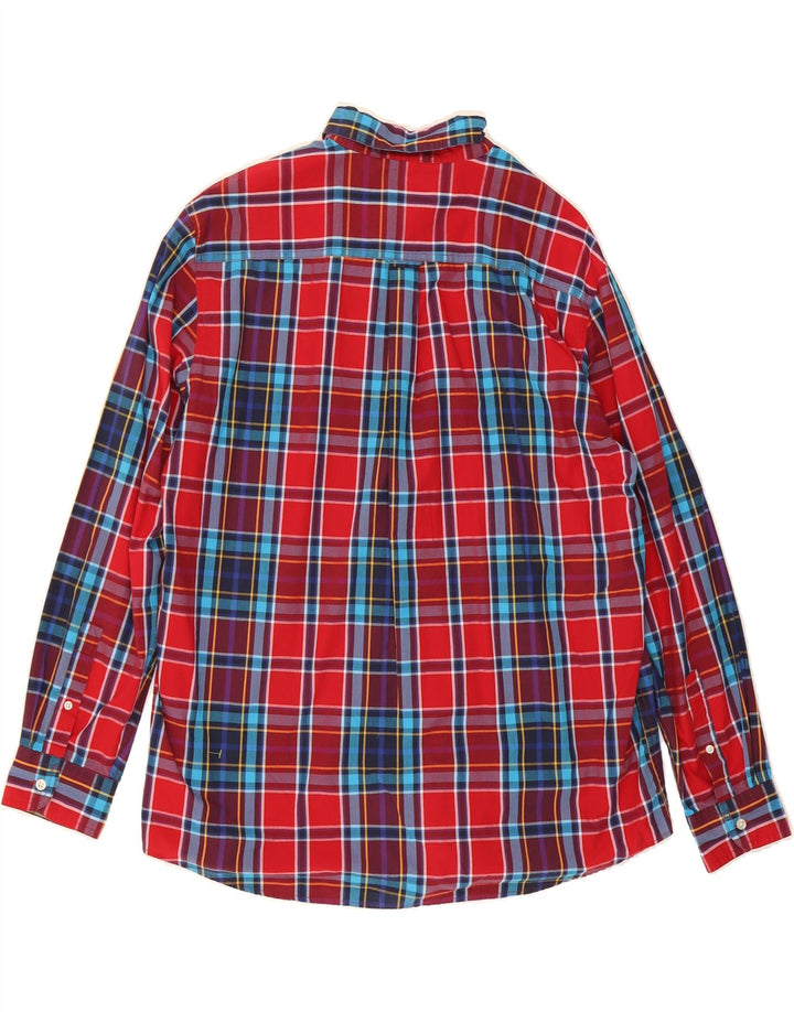 CHAPS Mens Big & Tall Shirt XL Red Check Cotton Vintage Chaps and Second-Hand Chaps from Messina Hembry 