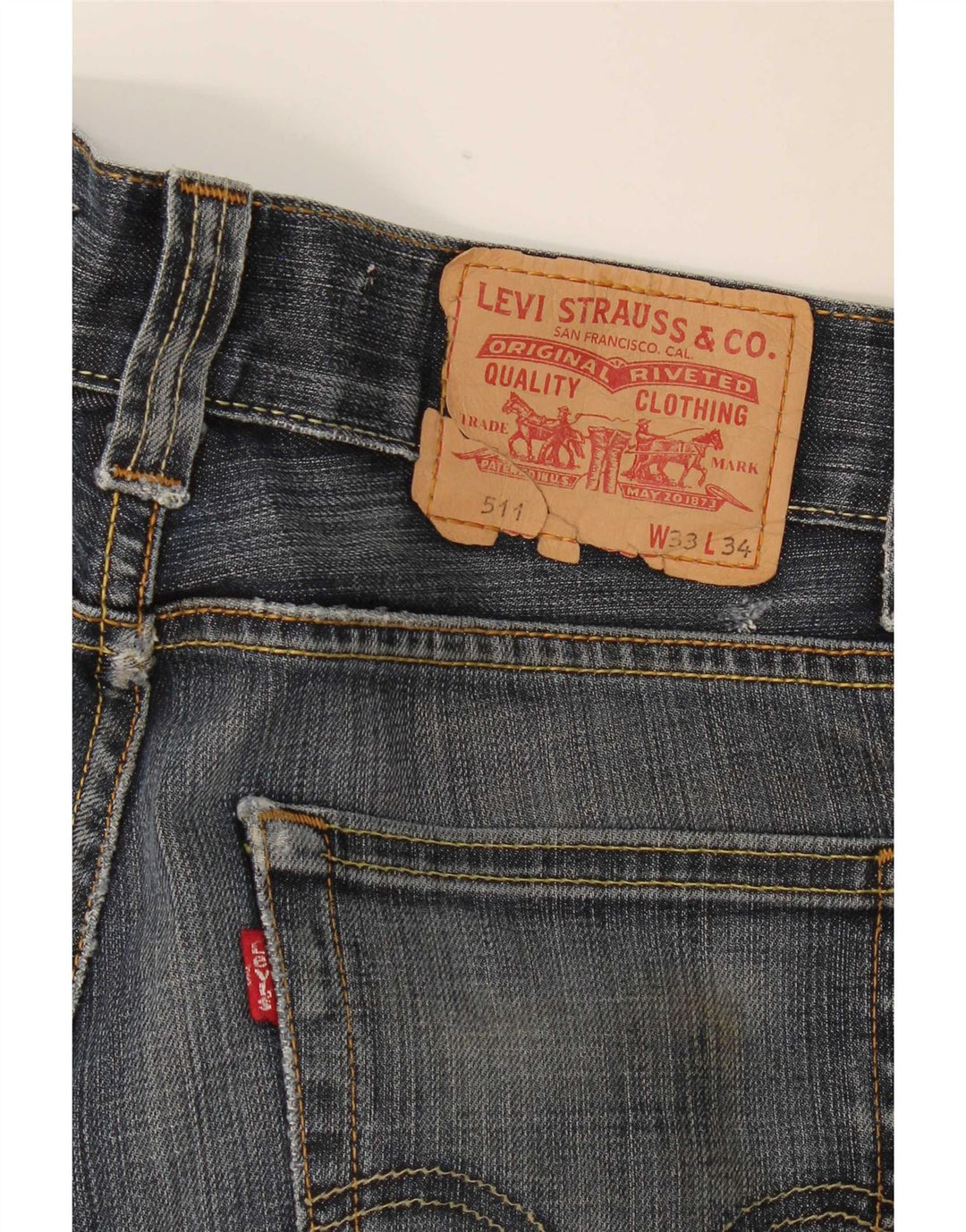 Женские джинсы Levi's 511 Slim W33 L34 Темно-синие, хлопок