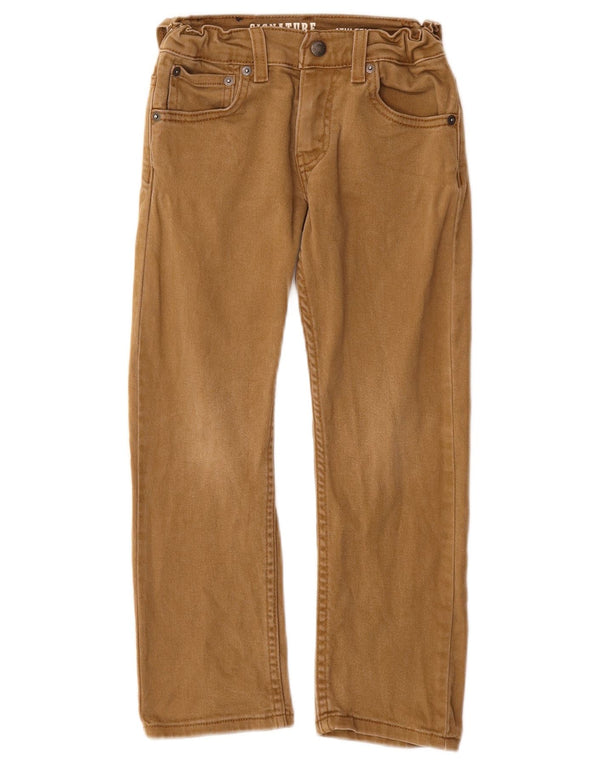 LEVI'S Boys Signature Straight Jeans 6-7 Years W20 L21 Beige Cotton