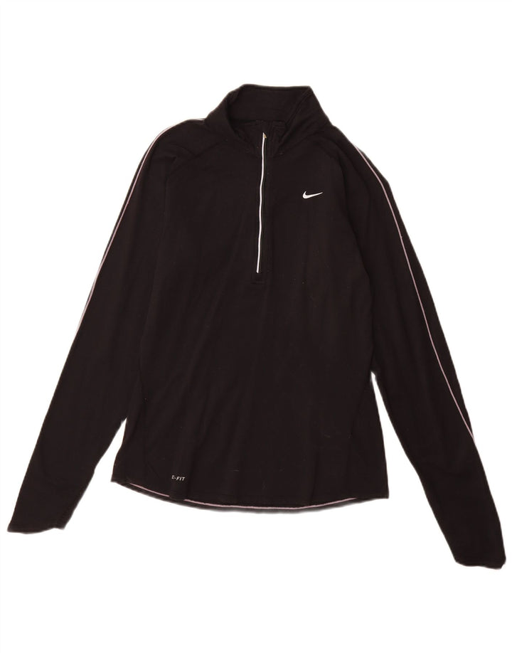 Женский спортивный костюм-пуловер Nike Dri Fit UK 8/10, маленький черный нейлон