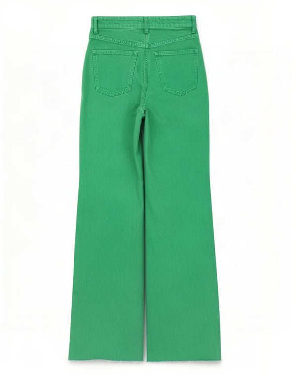 Женские широкие джинсы Zara EU 36 XS W26 L34, зеленый хлопок