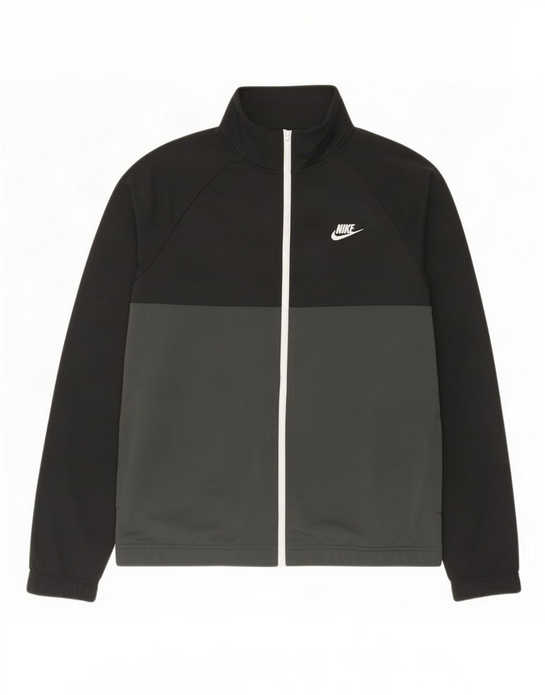 Мужская спортивная куртка Nike, средний черный полиэстер с цветными блоками
