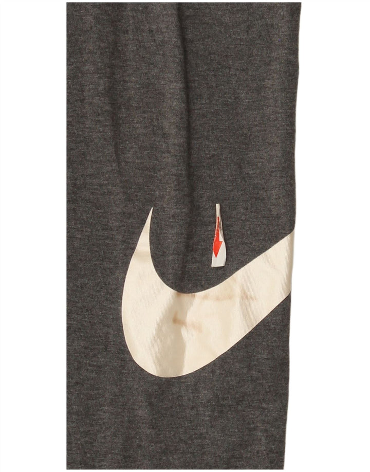 Женские леггинсы с рисунком Nike UK 12, хлопок среднего серого цвета с крапинками