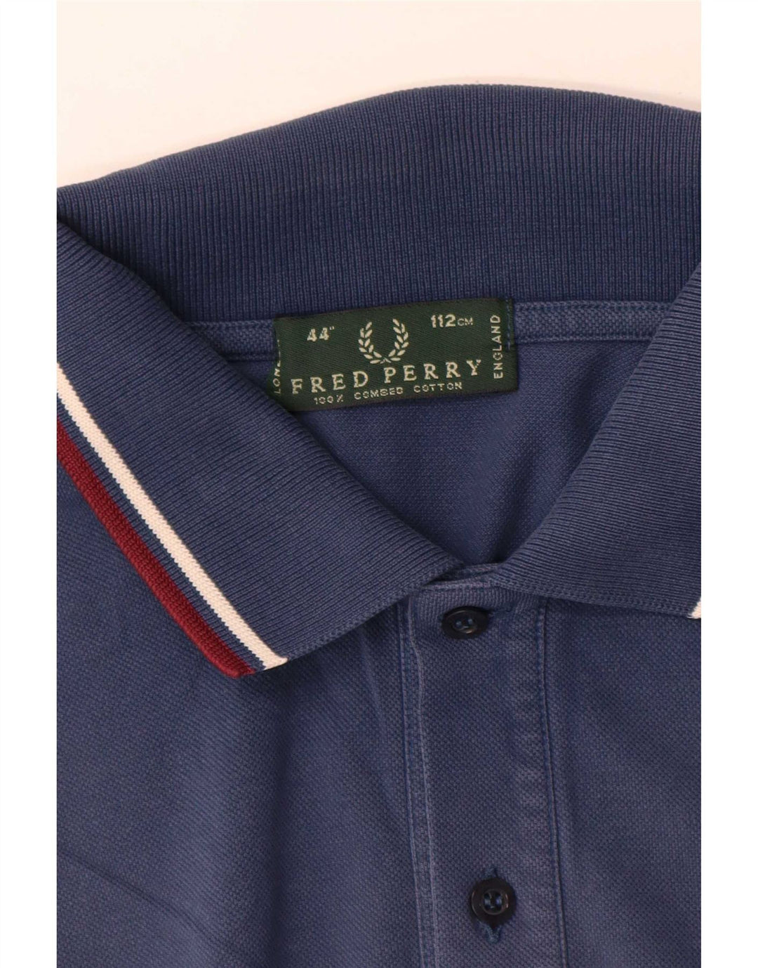Мужская рубашка-поло Fred Perry среднего размера, темно-синяя полоска, хлопок