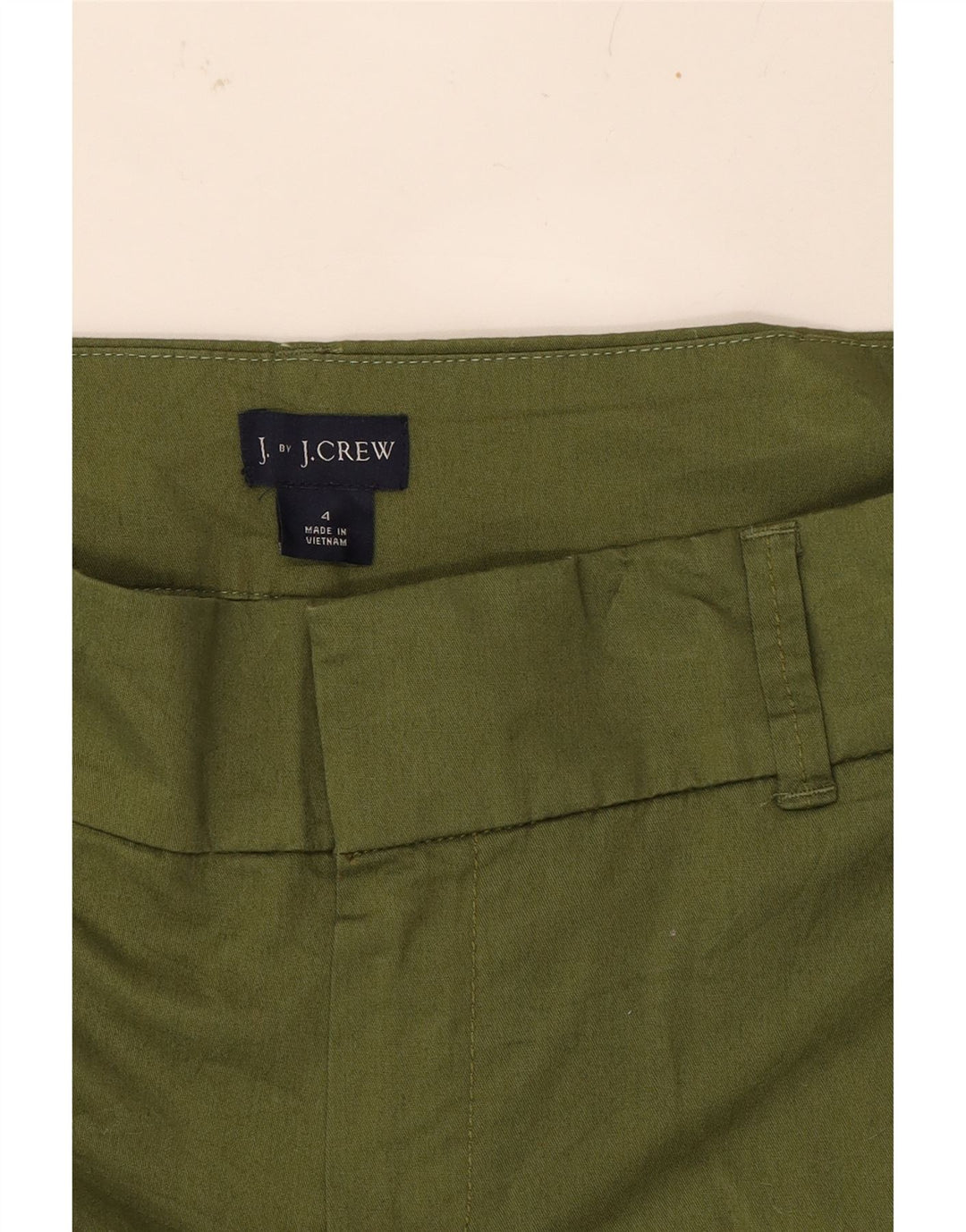 J. CREW Womens Chino Shorts US 4 Small W31  Green Cotton Vintage J. Crew and Second-Hand J. Crew from Messina Hembry 