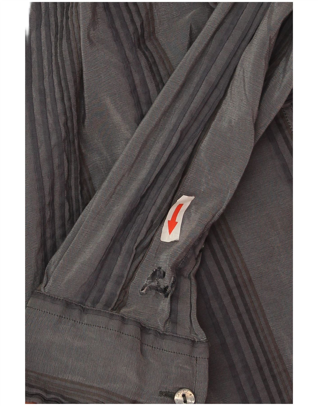 Мужская рубашка Dolce & Gabbana размер 16 41 большая серая в полоску