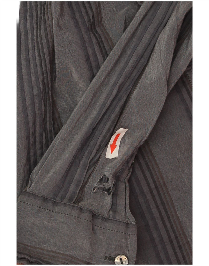 Мужская рубашка Dolce & Gabbana размер 16 41 большая серая в полоску