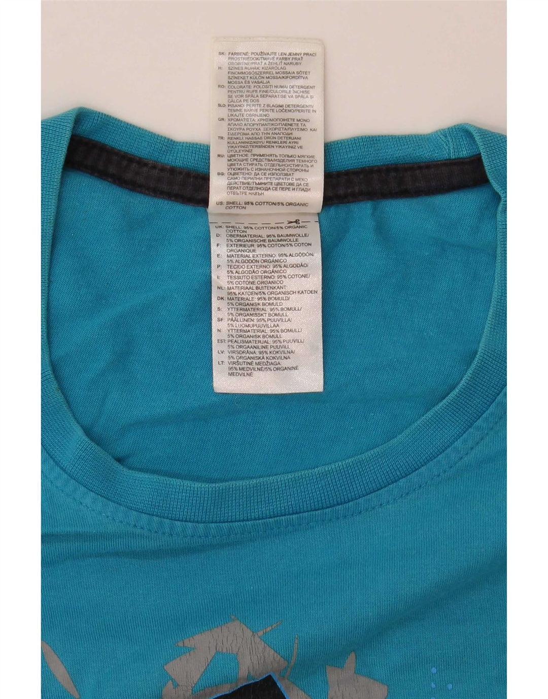 Мужская футболка с рисунком Adidas Top Medium Blue Cotton