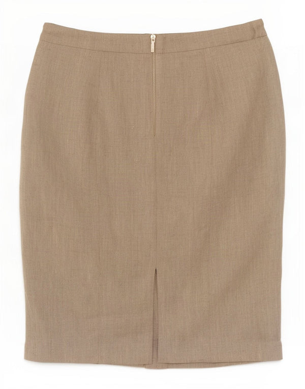 Женская юбка-карандаш Hobbs UK 14, большая W32, бежевая
