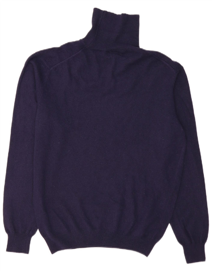 Мужской джемпер с высоким воротником SERGIO TACCHINI, большой темно-синий шерстяной свитер