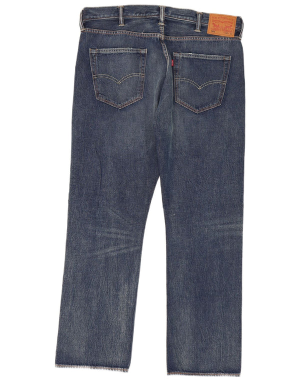 Мужские прямые джинсы LEVI'S 501 W38 L32 синие, хлопок