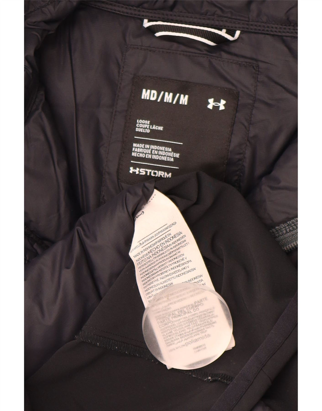 Мужская стеганая куртка Under Armour UK 38, средний темно-синий с цветными блоками
