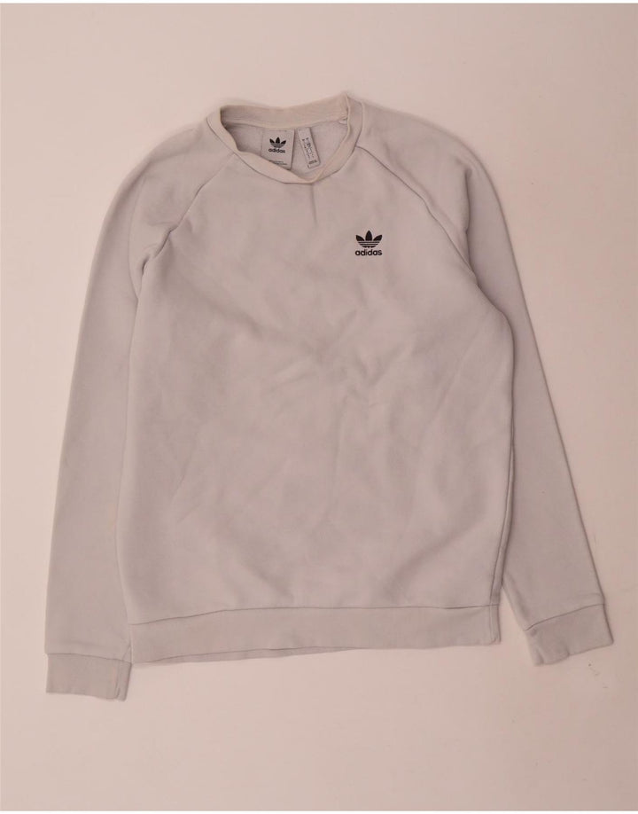 Мужской свитшот ADIDAS, маленький белый хлопковый джемпер