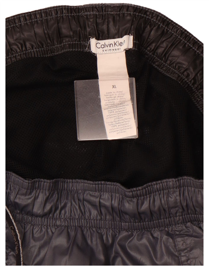 Мужские шорты для плавания CALVIN KLEIN с рисунком XL, серые, полиэстер