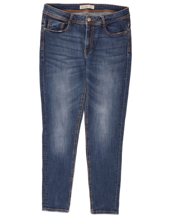 Женские джинсы скинни Zara EU 42, большие W32 L28, синие, хлопок