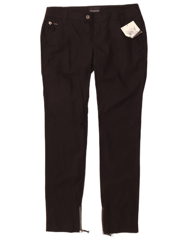 Женские брюки чинос приталенного кроя Calvin Klein W32 L32, черный хлопок