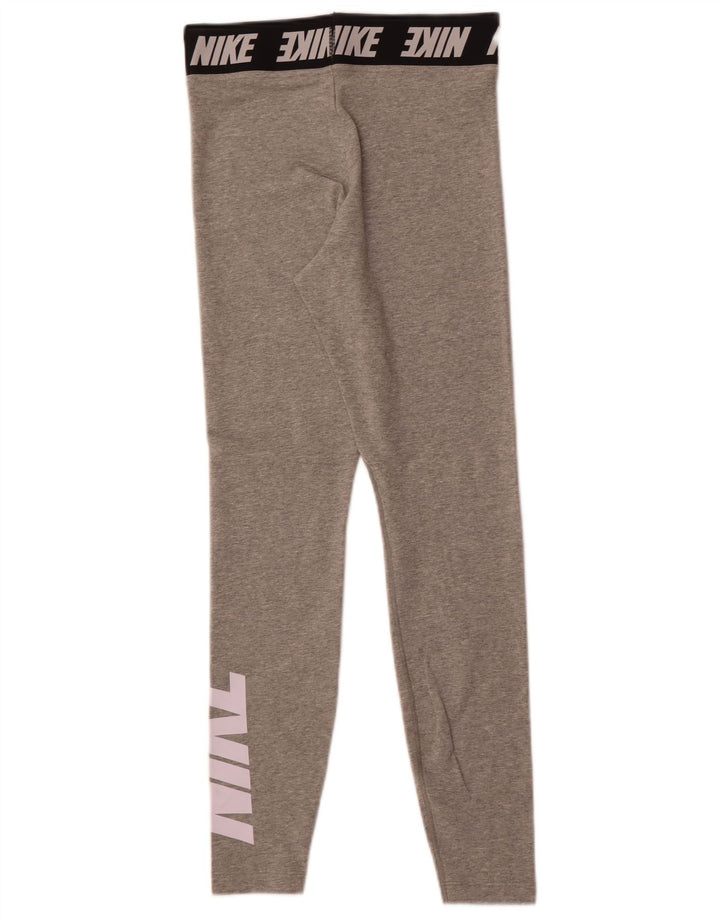 Женские леггинсы с рисунком Nike UK 10, маленькие серые хлопковые