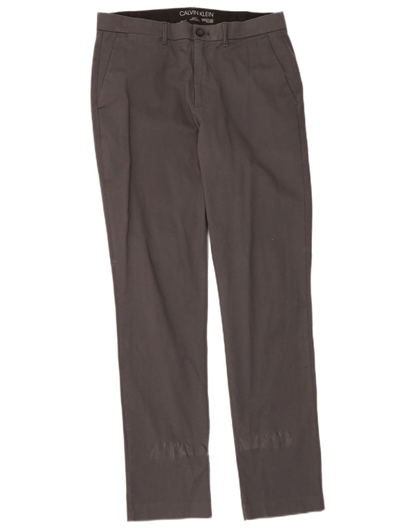 Мужские зауженные брюки-чиносы Calvin Klein W32 L32, серый хлопок