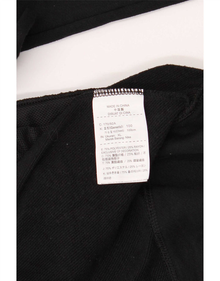 Мужской свитшот с графическим рисунком Nike Dri Fit XL, черный полиэстер