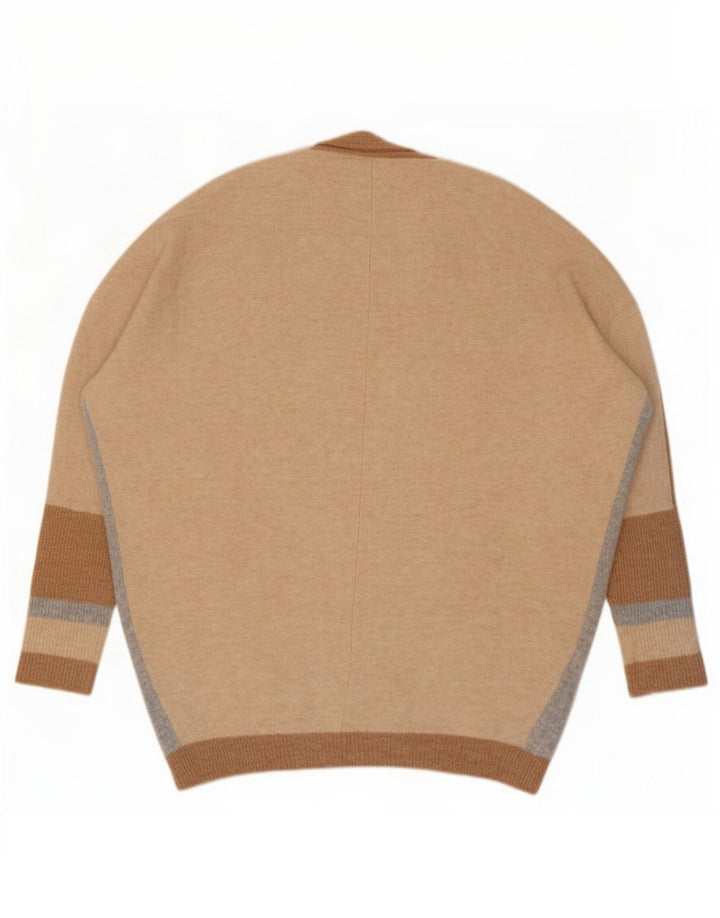 Женский свитер-кардиган оверсайз Marks & Spencer UK 10, маленький бежевый