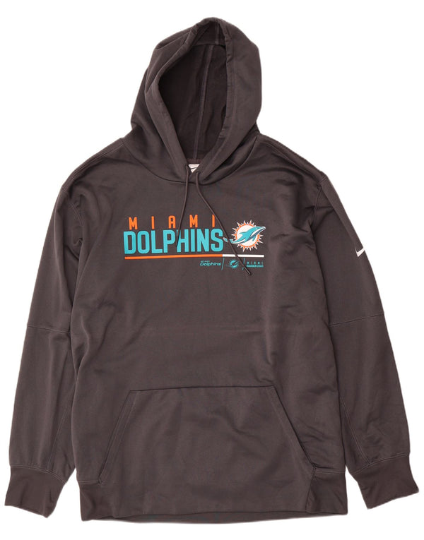 Мужской джемпер с капюшоном Nike Miami Dolphins 3XL, серый полиэстер