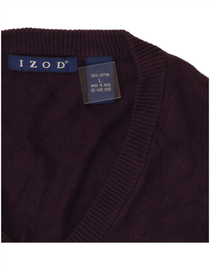 Мужская майка Izod, большая хлопковая майка фиолетового цвета