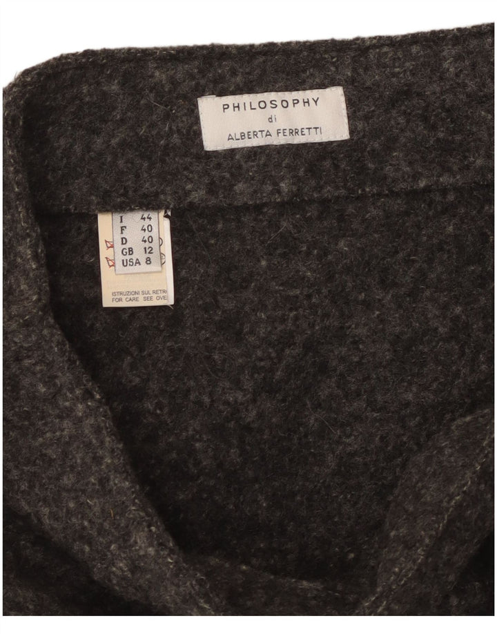 Женская мини-юбка Philosophy Di Alberta Ferretti UK 12 Medium W30 Серая