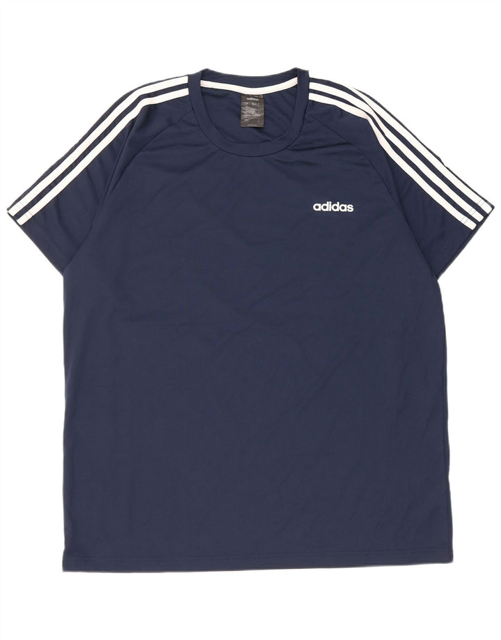 Adidas Мужская футболка Climalite Top XL Темно-синий полиэстер