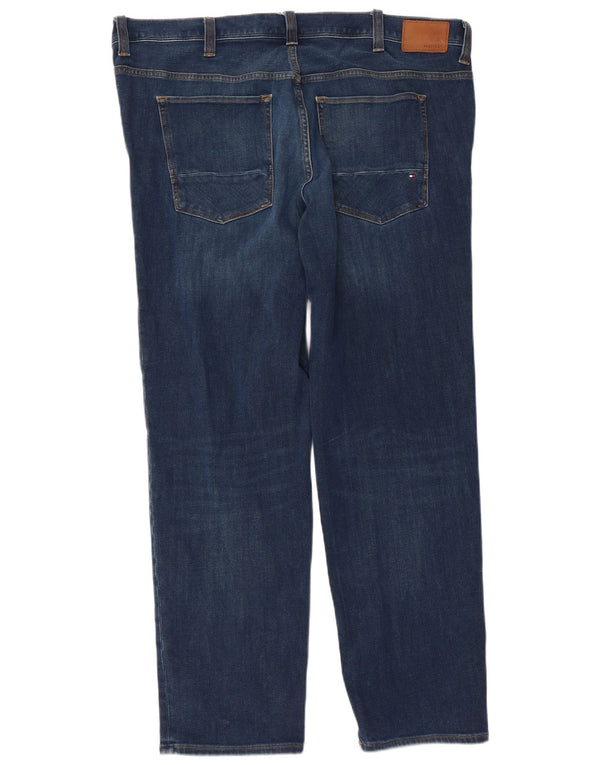 TOMMY HILFIGER Mens Madison Fit Straight Jeans W42 L32  Navy Blue
