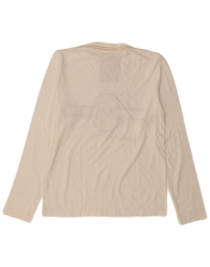 THINK PINK Мужской топ с рисунком с длинным рукавом XL, белый хлопок