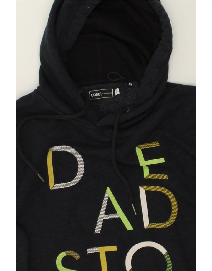 JACK & JONES Mens Graphic Hoodie Jumper Medium Grey Cotton | Vintage Jack & Jones | Thrift | Second-Hand Jack & Jones | Used Clothing | Messina Hembry 
