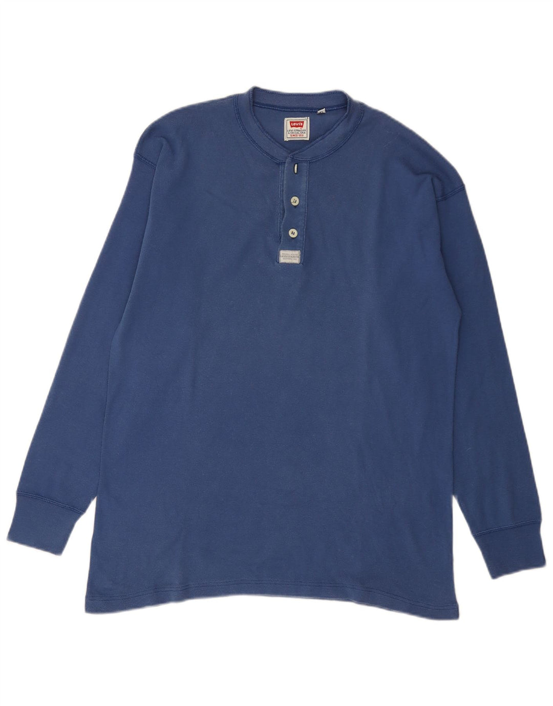 Мужской топ Levi's с длинным рукавом XL, синий хлопок