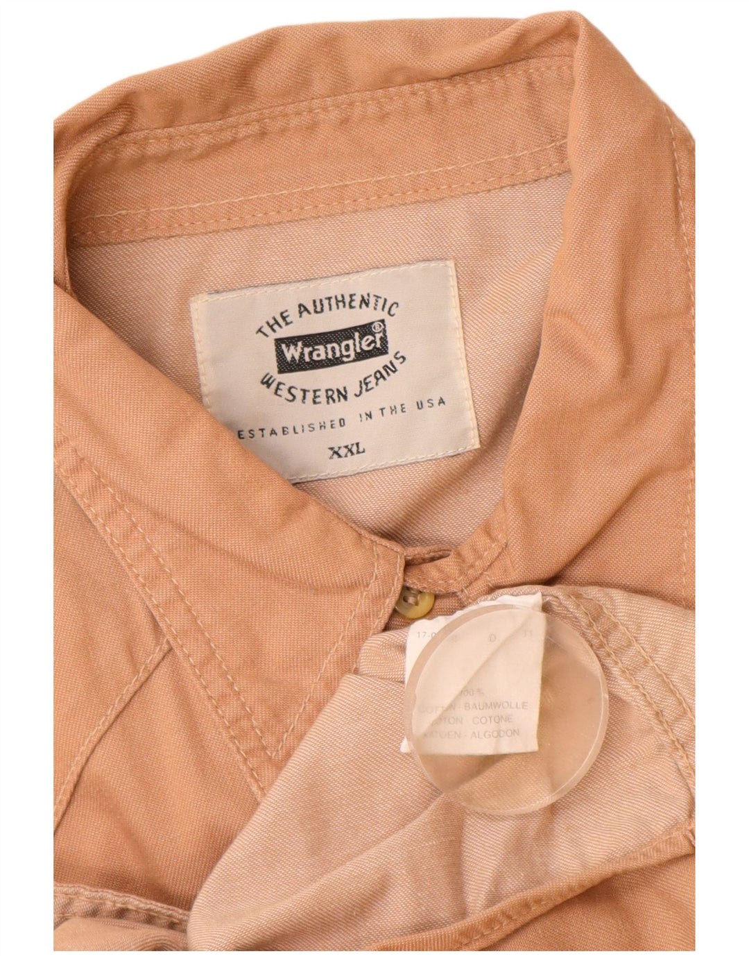 Мужская рубашка Wrangler 2XL бежевый хлопок