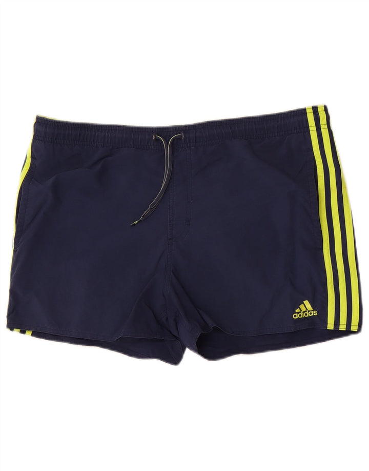 Мужские шорты для плавания Adidas, средние темно-синие, нейлоновые