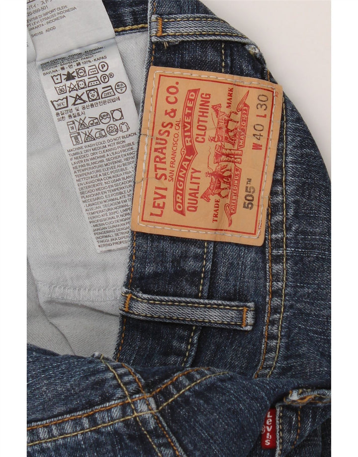 Мужские прямые джинсы Levi's 505 W40 L30 синие, хлопок