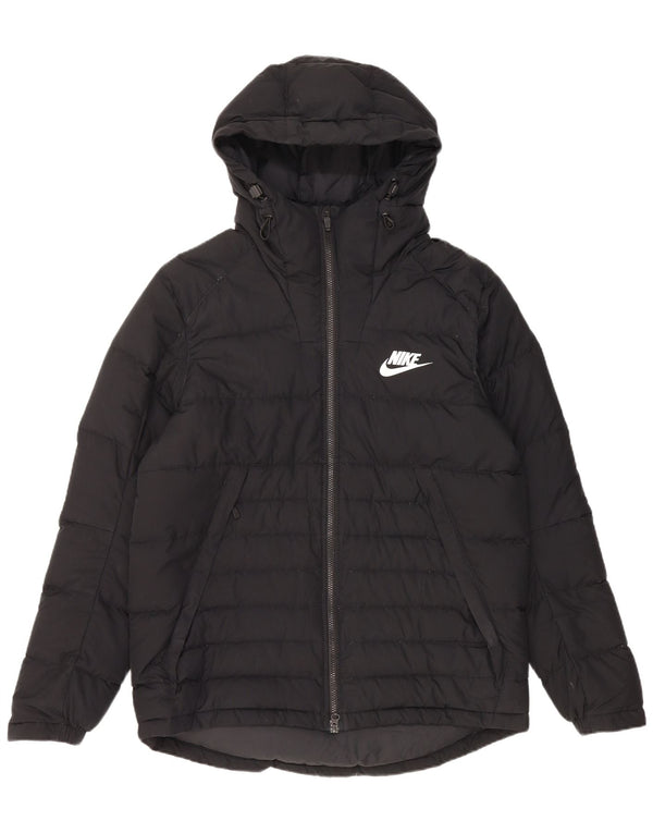 Мужская утепленная куртка с капюшоном Nike UK 40, большая черная полиэстер
