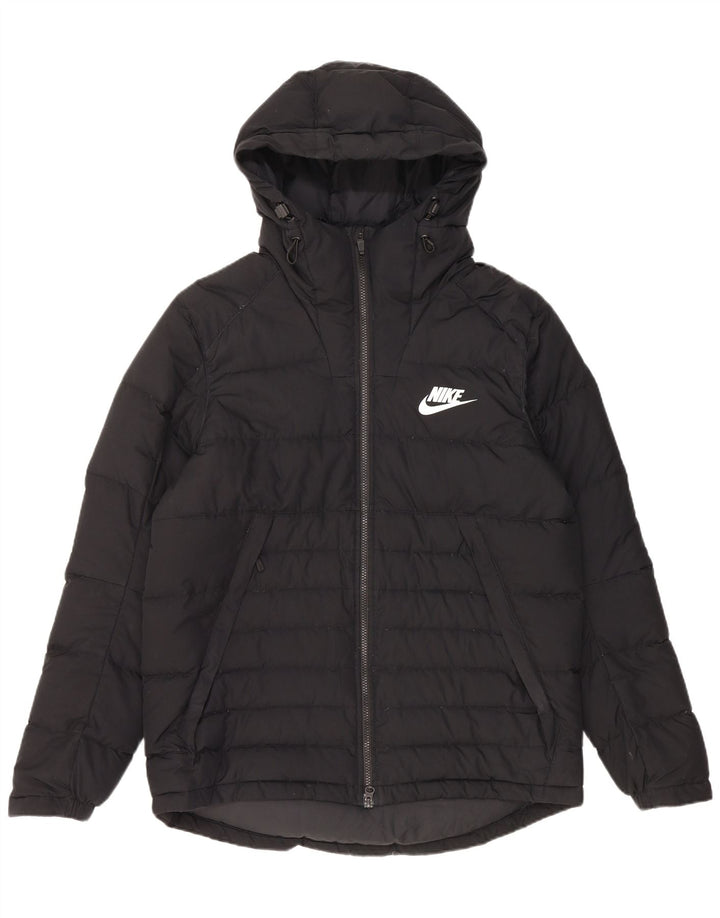 Мужская утепленная куртка с капюшоном Nike UK 40, большая черная полиэстер